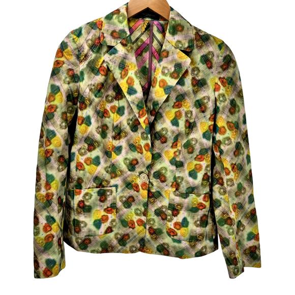Piazza Sempione Blazer Womens US 6 IT 42 Abstract Artsy Jacket Art to Wear - Picture 1 of 8